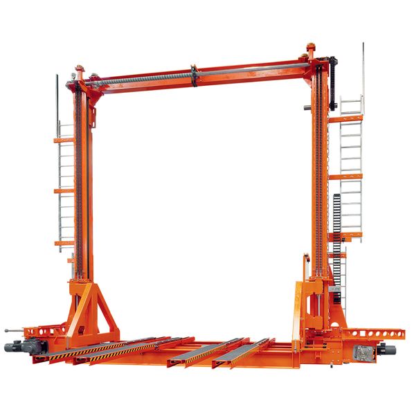 WINKEL Pallet SR storage and retrieval systems for automotive industry · load capacity 1 t ·  vertical stroke 5,000 mm ·  horizontal stroke 50,000 mm · with telescopic forks 
