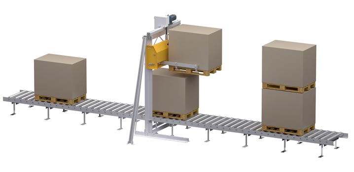WINKEL double palletizing Type: pallet stacker with pass through function