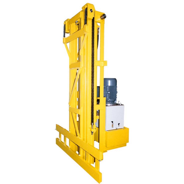 Vertical telescope load capacity 1.5t x 1000 mm LC stroke 4100 mm with fork tilting +5°/-1° hydraulically use on indoor cranes