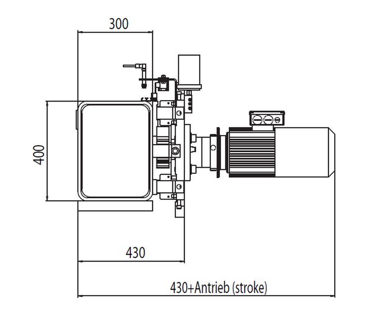 Dimensioni base asse orizzontale Tipo DLE -1000 ZS-H · Azionamento a cremagliera per portate fino a 1.500 kg.