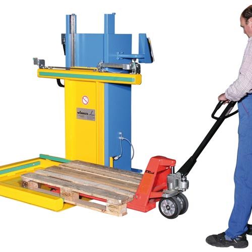 WINKEL pallet lifter PALI 20  the universal lifter with 230 V supply. Easy loading at the same level with hand pallet truck to every working place
