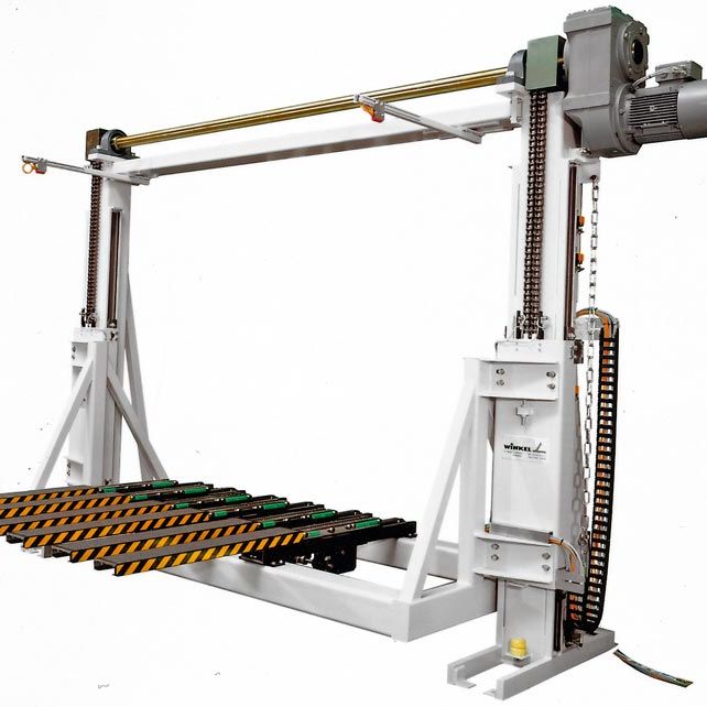 WINKEL Elevatore per industria automobilistica Sistema per carrozzeria · Con sistema telescopico a doppia profondità, 6 forche