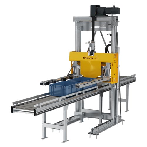 Boxstacker BSS-2 for parallel handling of two stackable boxes without housing 